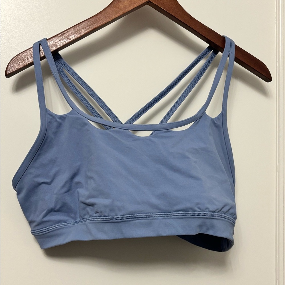 Lululemon Athletica Free to be wild Light Blue Strappy Sports Bra